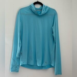 Under Armour light blue pull over hoodie size Large